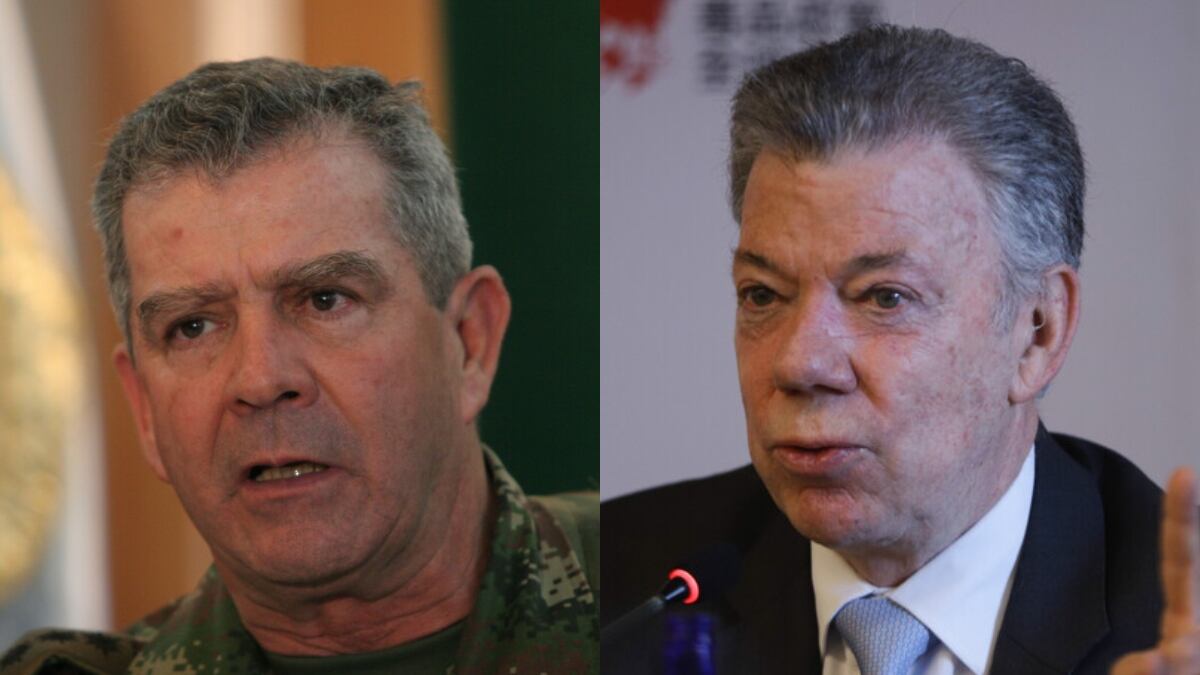 Juan Manuel Santos y Mario Montoya. Foto: Colprensa.