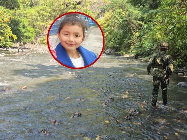 El cuerpo sin vida de Laura Valentina Páez Velandia, de 9 años, fue encontrado por el Ejército Nacional en límites entre Santander y Boyacá / Foto: Suministrada.