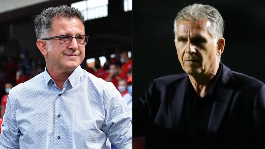 Entrenadores Juan Carlos Osorio y Carlos Queiroz. Foto: Colprensa - Cortesía Dimayor / Colprensa - Diego Pineda