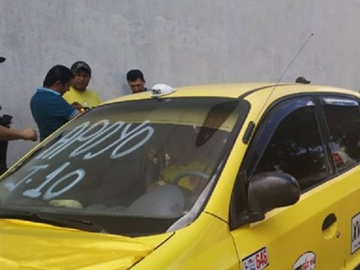 Plan tortuga de taxistas en el área metropolitana de Bucaramanga