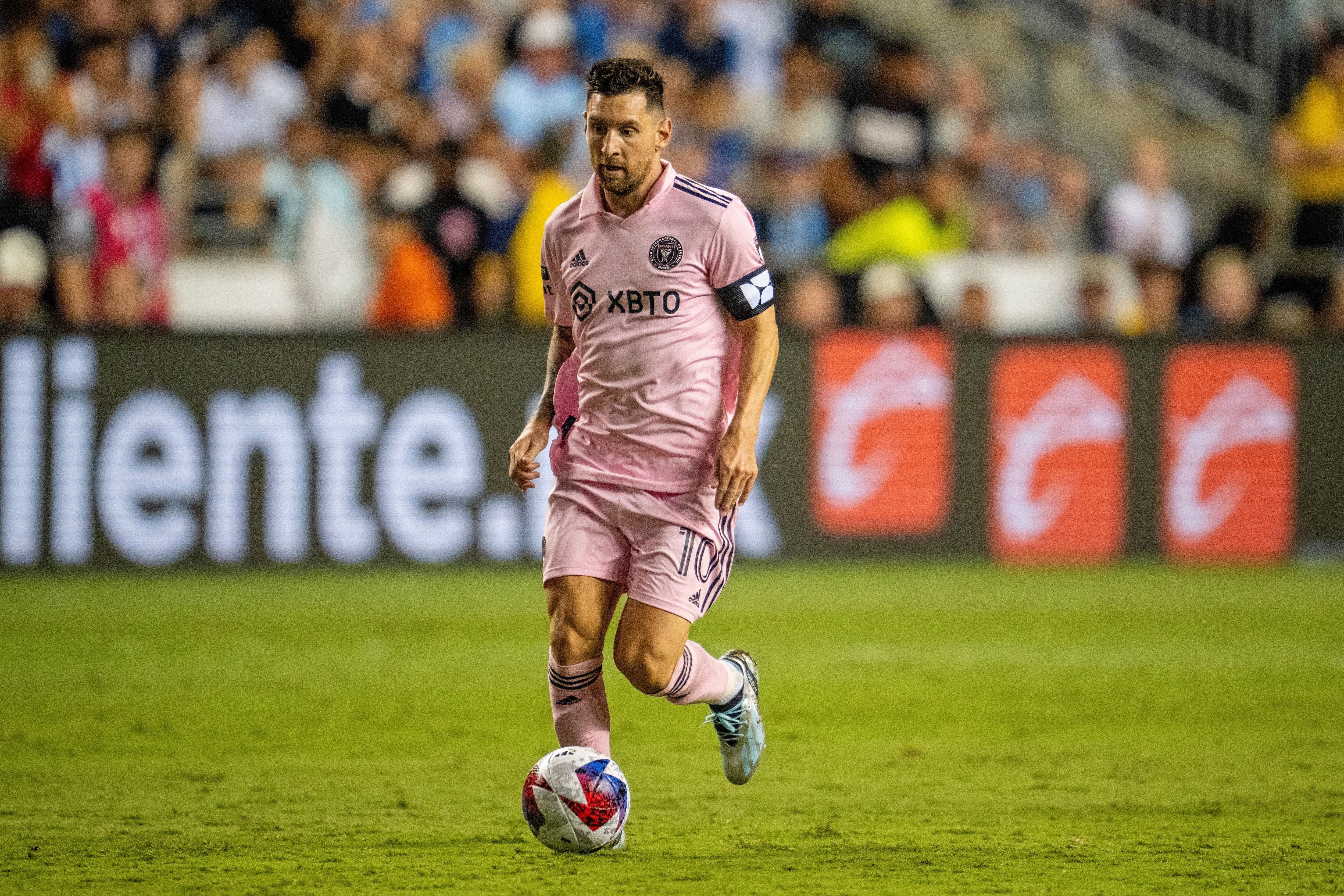Lionel Messi en el partido de la Leagues Cup frente a Philadelphia Union (Photo by Andy Lewis/Icon Sportswire via Getty Images)