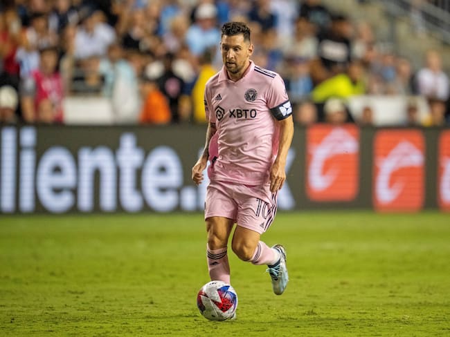 Lionel Messi en el partido de la Leagues Cup frente a Philadelphia Union (Photo by Andy Lewis/Icon Sportswire via Getty Images)