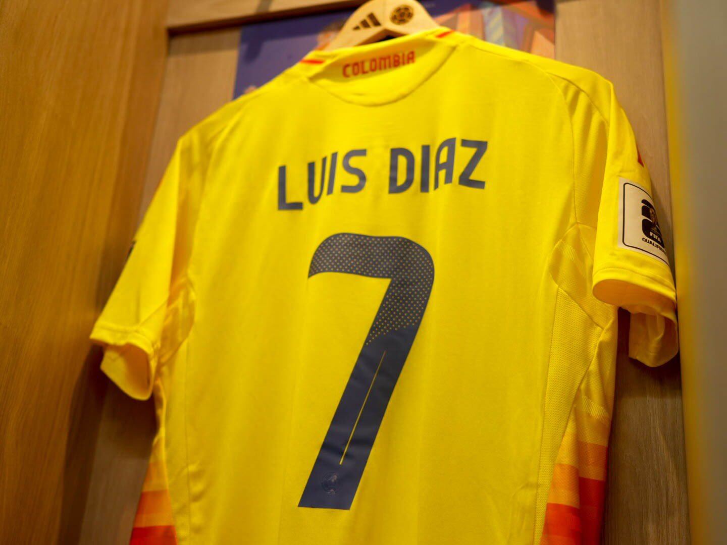 Camerino de la Selección Colombia previo al partido contra Argentina este 10 de septiembre de 2024. Foto: Twitter Selección Colombia.