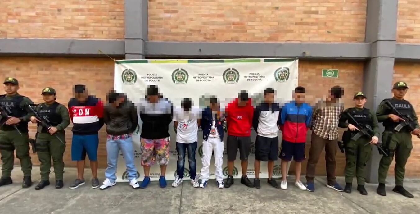 Desarticulan banda 'Gadiel'. Foto Secretaría de Seguridad de Bogotá