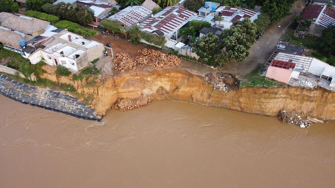 Erosión en Tierralta: Foto: cortesía Alcaldía de Tierralta