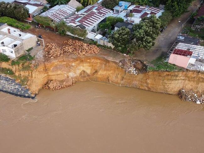 Erosión en Tierralta: Foto: cortesía Alcaldía de Tierralta