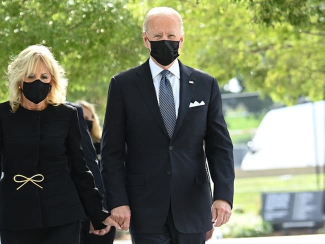 Joe Biden defiende la retirada de Afganistán al margen de ceremonias por el 11-S. Foto: Agencia AFP