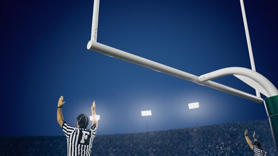 Cada touchdown equivale a seis puntos y cada field goal tres.. Foto: Getty Images