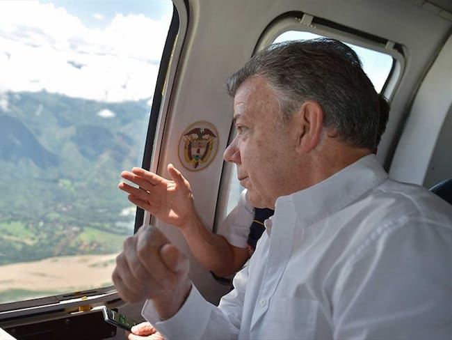 Si se llega a la cota de 410 metros, disminuye el riesgo de avalancha: Santos. Foto: Presidencia