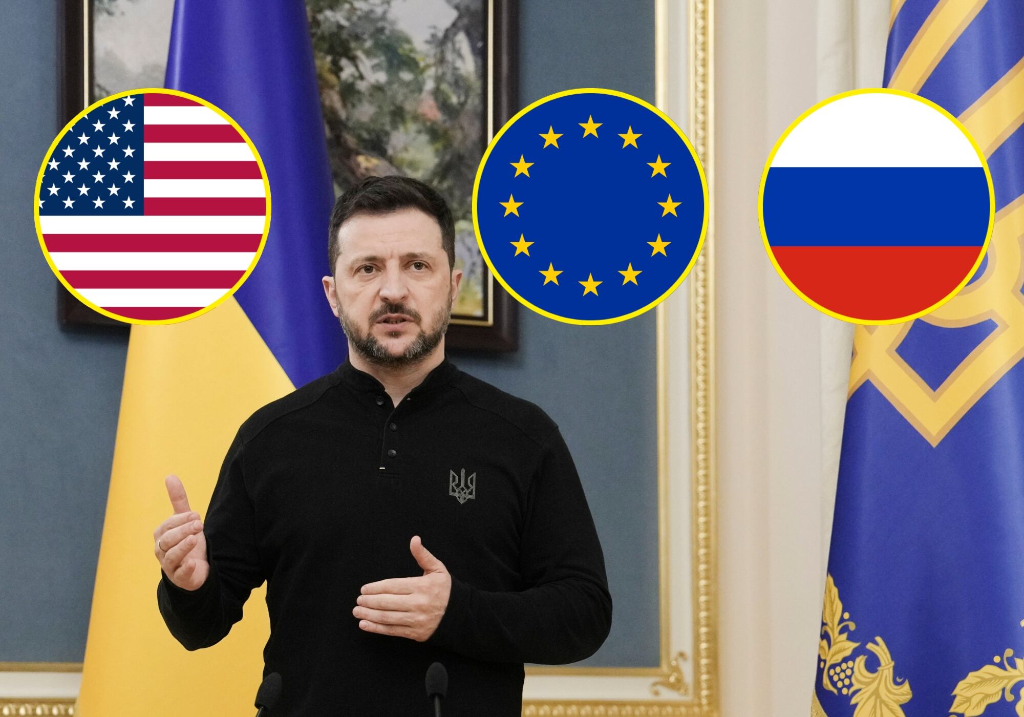 Zelenski celebró las sanciones de la UE y EE.UU. a Rusia pero pide más presión contra Putin. Foto: EFE.