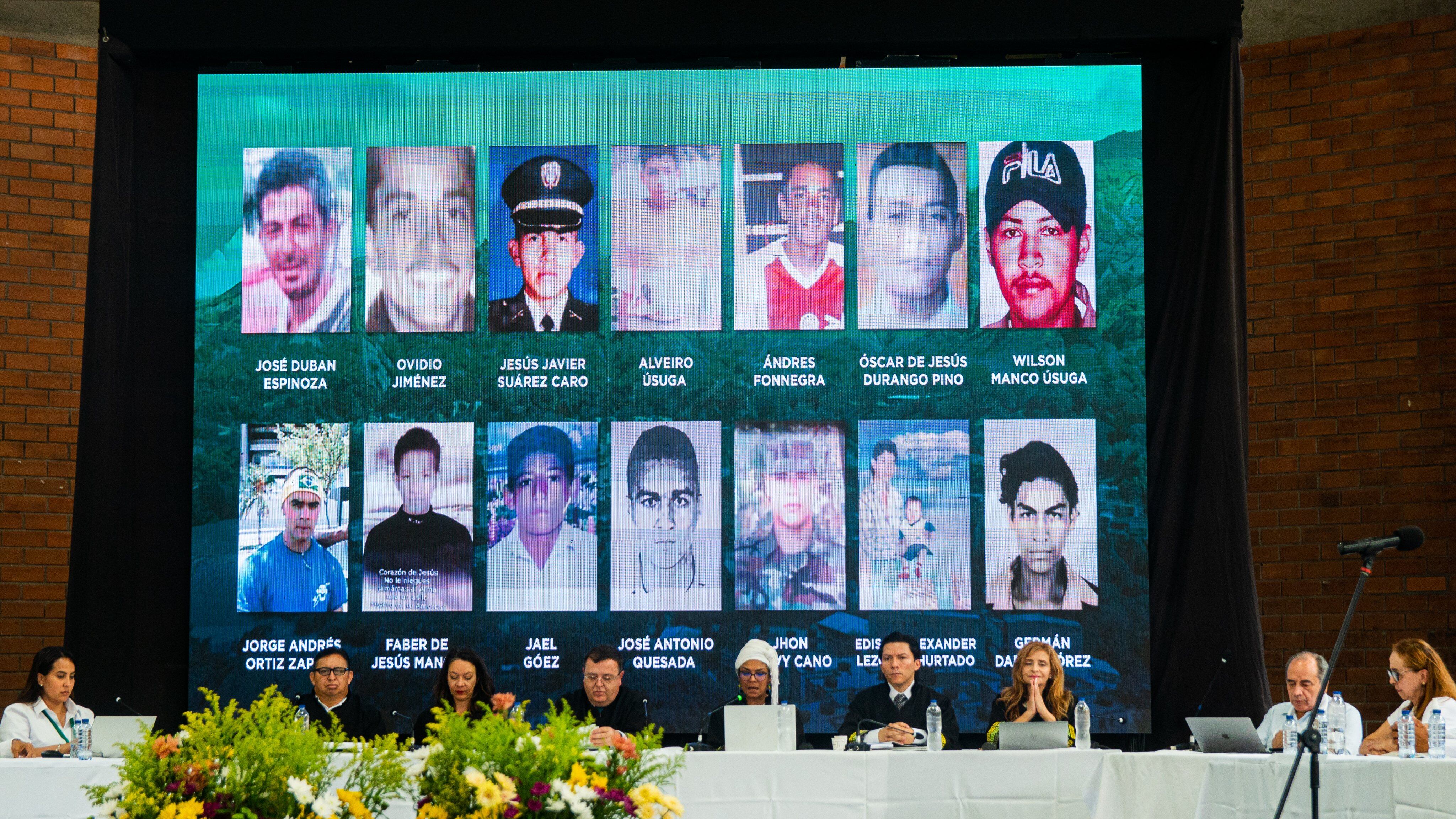 Falsos positivos en Antioquia. Foto: Cortesía JEP.