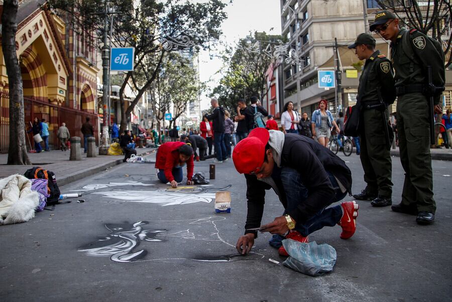 Imagen de referencia de artistas callejeros. Foto: Colprensa.