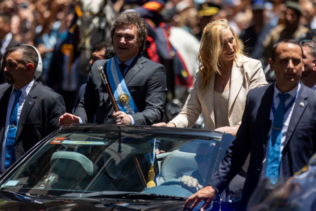 Desfile de Javier Milei en Argentina. Foto: Getty Images.