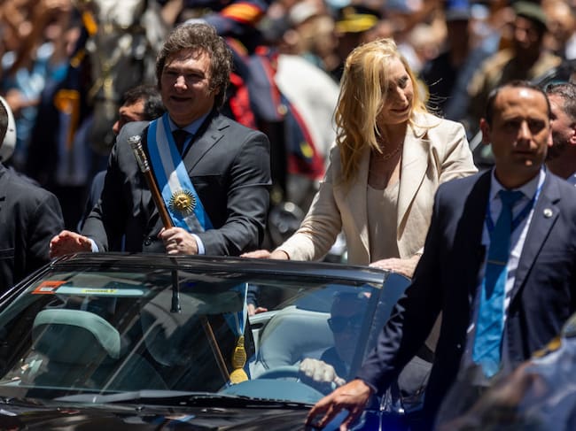 Desfile de Javier Milei en Argentina. Foto: Getty Images.