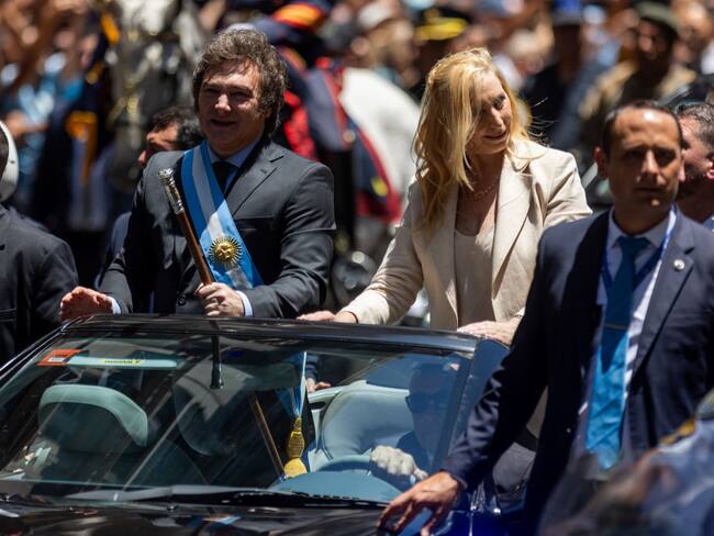 Desfile de Javier Milei en Argentina. Foto: Getty Images.
