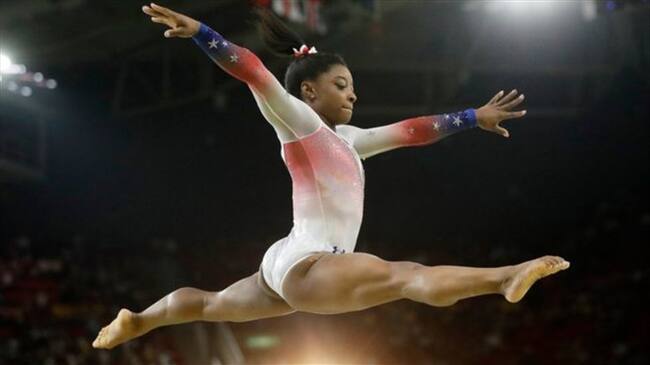 Los datos de la gimnasta estadounidense Simone Biles fueron filtrados por un grupo de hackers ruso.. Foto: BBC Mundo
