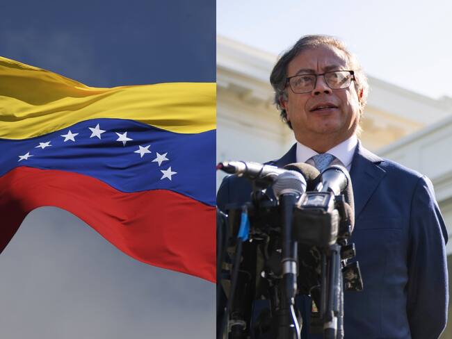 Bandera de Venezuela y Gustavo Petro | Fotos: GettyImages