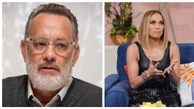 El polémico gesto que tuvo Tom Hanks al besar a Jenifer López. Foto: Getty Images