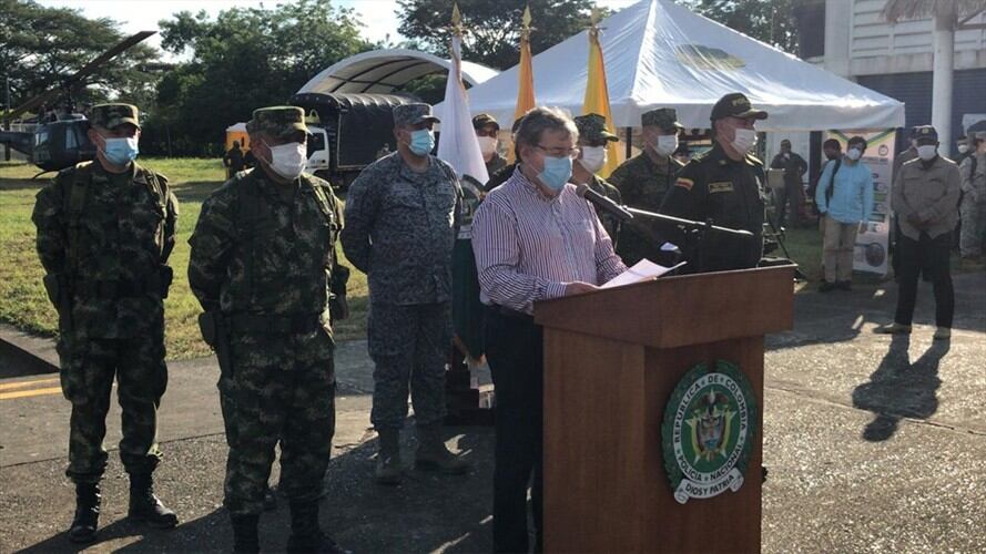 El Ministerio de la Defensa, las Fuerzas Militares y Policía están listos para iniciar la aspersión de cultivos ilícitos con todos los protocolos que se requieren para su inicio. Foto: Cortesía Mindefensa