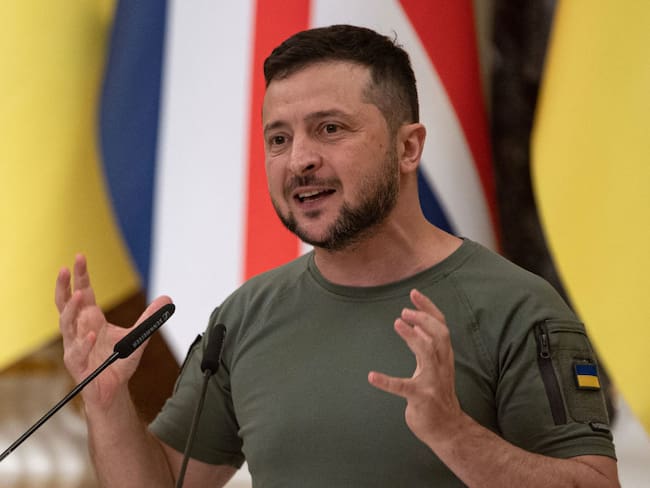 Ukrainian President Volodymyr Zelensky (Photo by Alexey Furman/Getty Images)