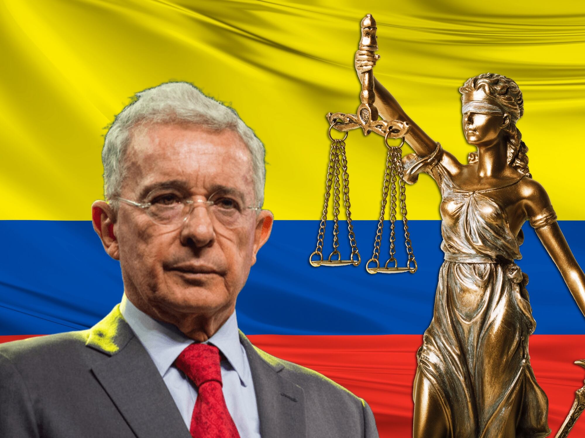 Álvaro Uribe y justicia Colombia. Fotos: (Photo by Sebastian Barros/NurPhoto via Getty Images) / Getty Images