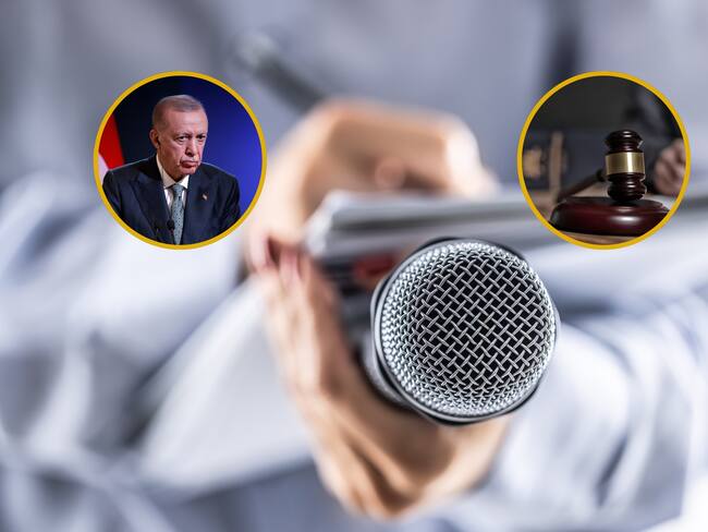 Referencia de reportero, juicio y Recep Tayyip Erdogan. Foto: RUNSTUDIO, SimpleImages, Archivio Massimo Di Vita/Mondadori Portfolio via Getty Images