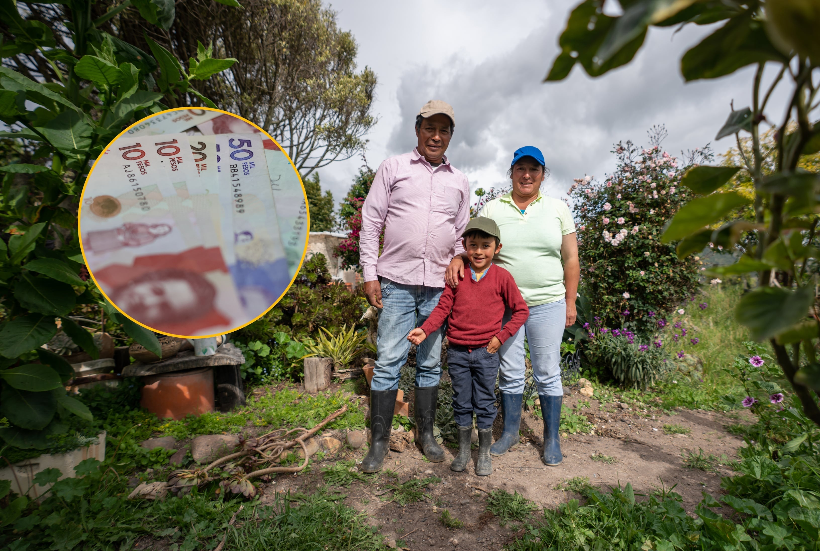 Familia campesina colombiana. FOTO: Getty Images