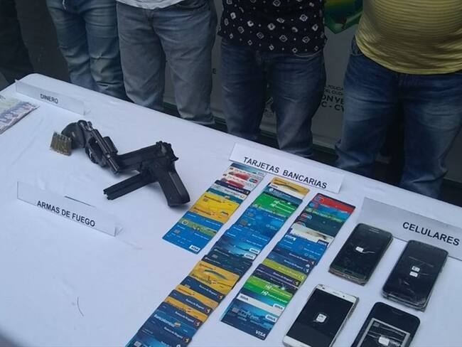 Capturan en Cali a siete presuntos clonadores de tarjetas. Foto: Cortesía Policía Nacional