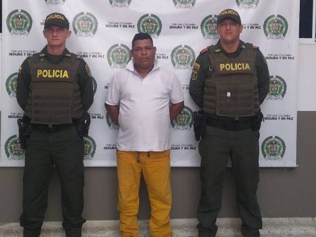 Policía captura a alias ‘Lucho’ en Lorica, Córdoba. Foto: Cortesía