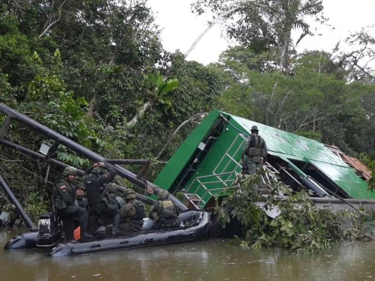 Golpe contra la explotación ilícita de yacimientos mineros en la Amazonía Colombiana