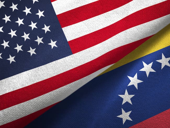Banderas de Estados Unidos y Venezuela. Foto: Getty Images.
