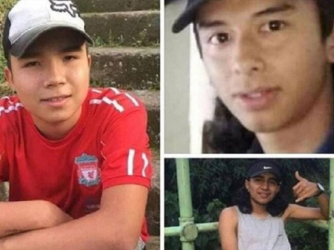 Varios de los jóvenes caldenses desaparecidos en Antioquia. Foto: Suministrada por sus familiares.