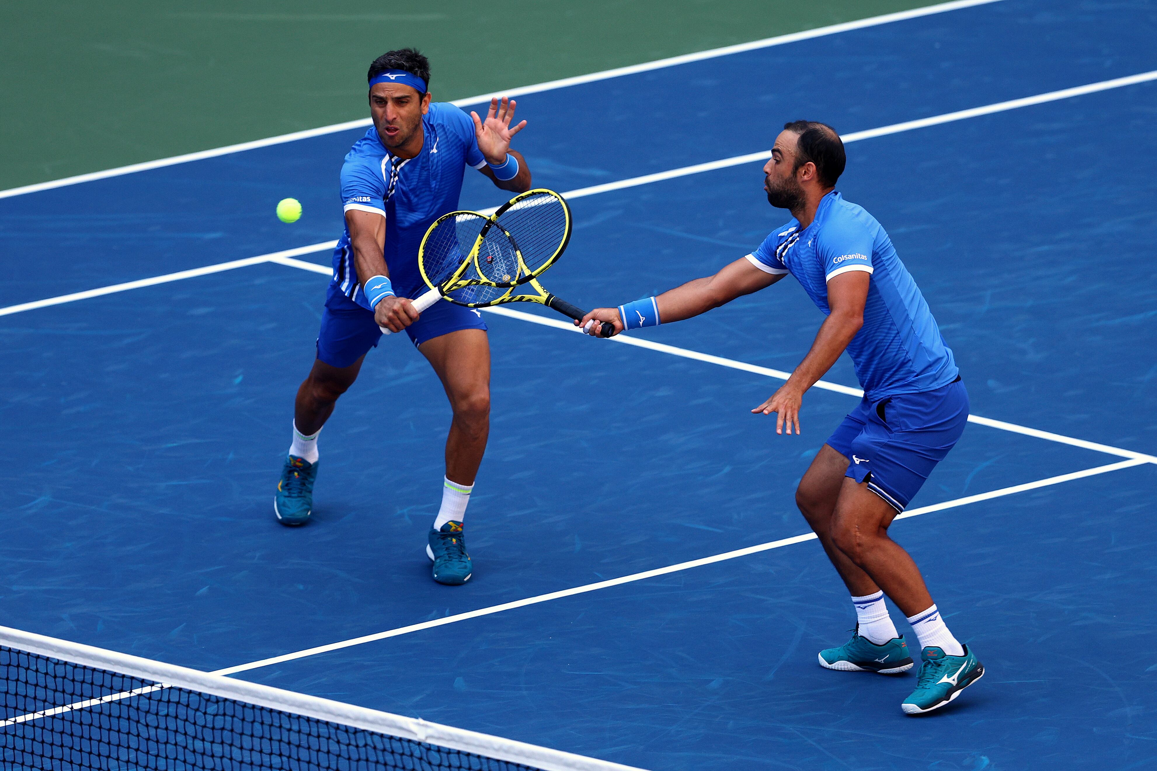 Juan Sebastián Cabal y Robert Farah. (Photo by Elsa/Getty Images)