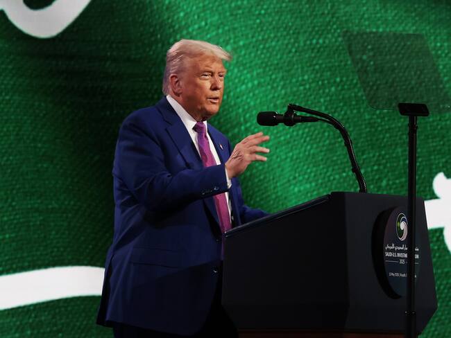 Donald Trump en el foro de inversión empresarial entre Arabia Saudí y Estados Unidos. Foto: Win McNamee/Getty Images.