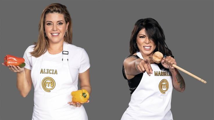Alicia Machado y Marbelle son dos de las concursantes más polémicas de MasterChef Celebrity. Foto: Colprensa-RCN