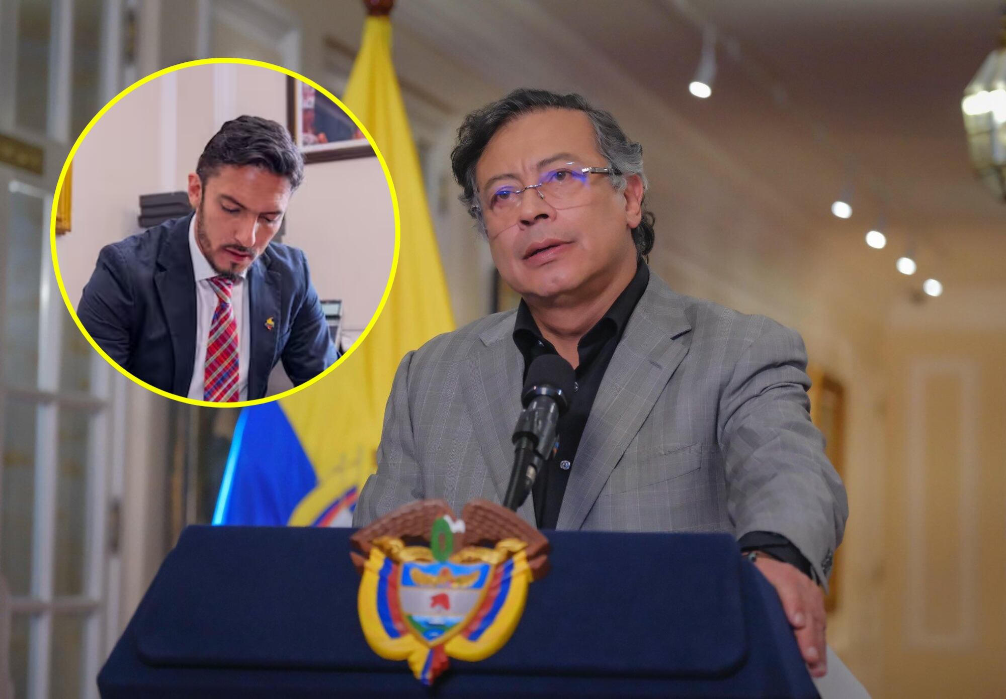 Juan Carlos Florián y Gustavo Petro.