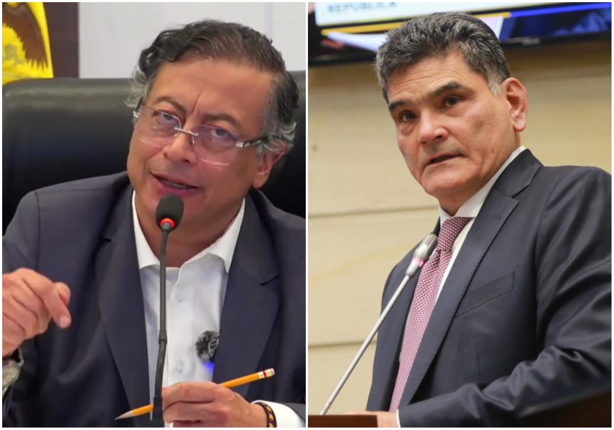 Presidente Petro y Gregorio Eljach, procurador general de la Nación. Foto: EFE/ Presidencia/ Senado.