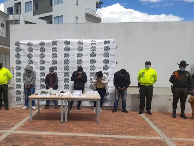 La banda delincuencial “Los Jefes” se dedicaban al microtráfico de estupefacientes en Paipa.. Foto: Policia de Boyacá