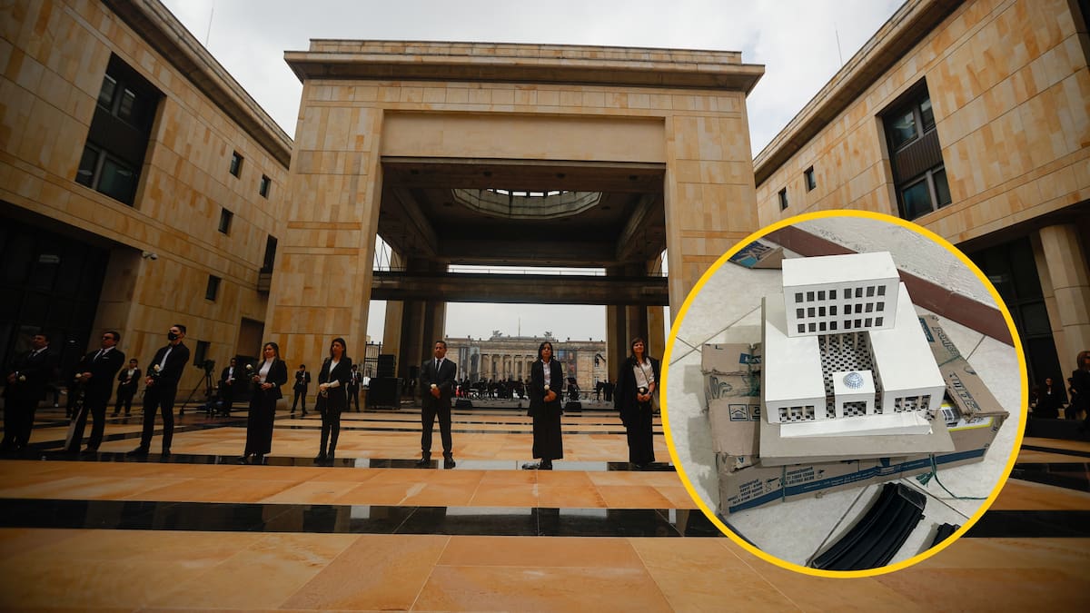 Fotos: estos son los explosivos y la maqueta del Palacio de Justicia hallados en Bogotá