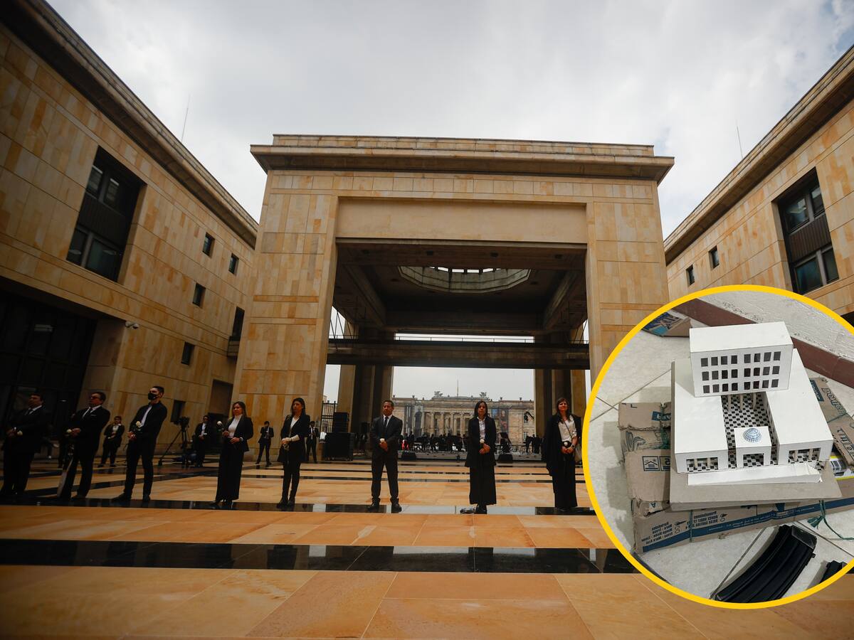 Fotos: estos son los explosivos y la maqueta del Palacio de Justicia hallados en Bogotá
