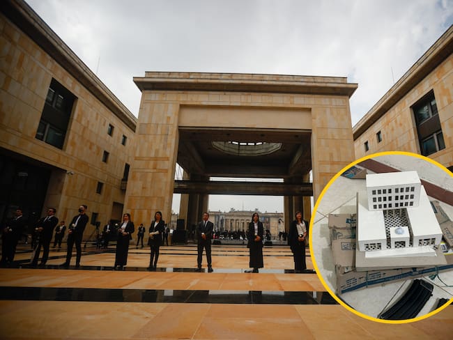 Palacio de Justicia (Juancho Torres/Anadolu via Getty Images) // Municiones y pólvora incautados (Policía Nacional)