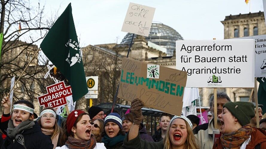 Emergencia ecológica choca con malestar campesino en Alemania. Foto: Getty Images