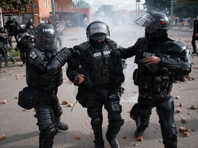 Encapuchado agredió por la espalda a una agente del Esmad en Medellín / imagen de referencia. Foto: Getty Images