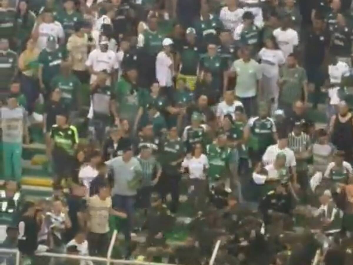 Una persona lesionada en medio de riñas durante el clásico Vallecaucano en Palmaseca