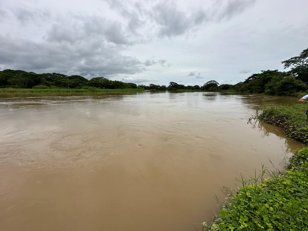 Reportan emergencia en zona rural de Pueblo Nuevo por desbordamiento del río San Jorge. Foto: prensa Gobernación de Córdoba.