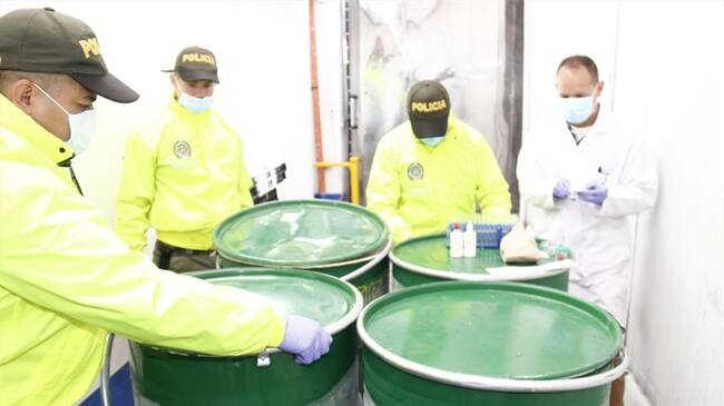 Cae organización que, a través de pulpa de fruta, traficaba cocaína. Foto: Policía Nacional de Colombia