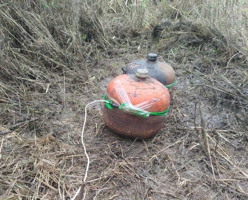 Artefactos explosivos hallados en el municipio de Puerto Guzmán. Foto: Suministrada
