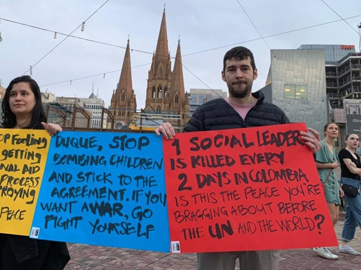 Al son de 'Bella Ciao', colombianos desde Melbourne, Australia le dicen a "Duque chao"