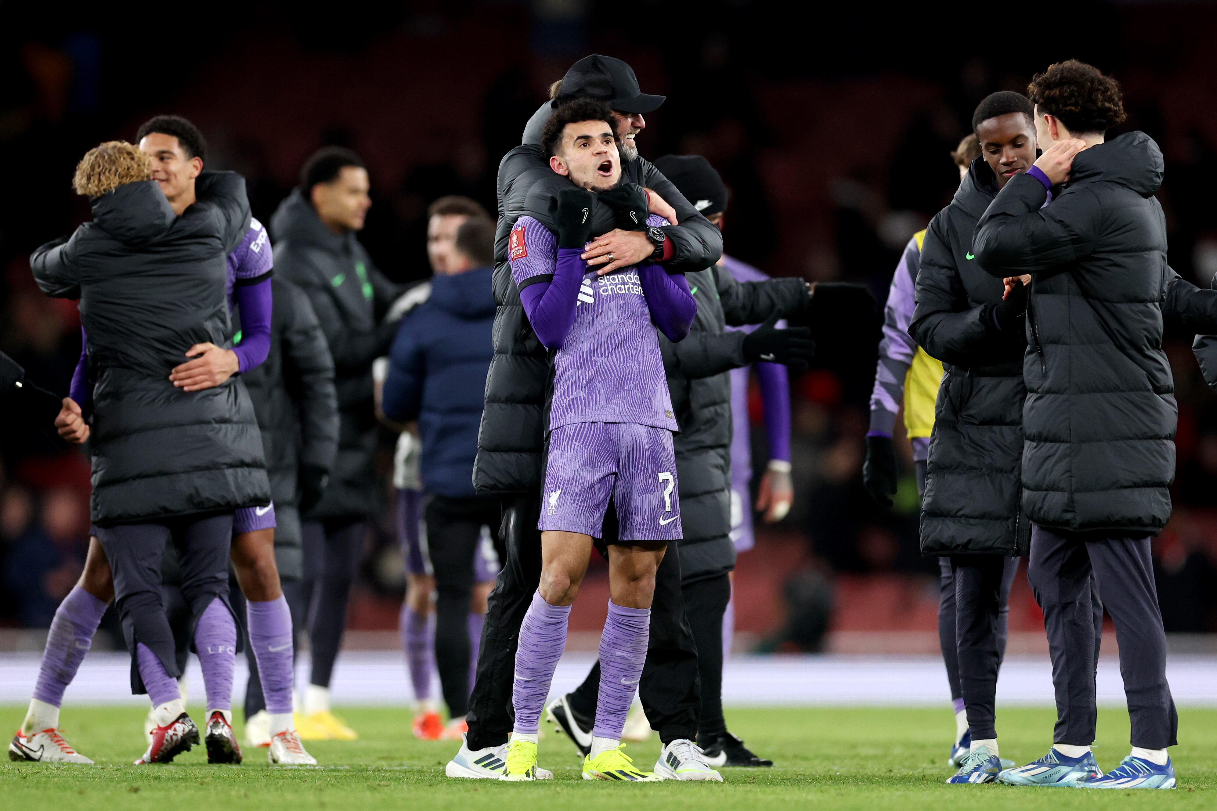Luis Diaz y Jürgen Klopp. Foto: Julian Finney/Getty Images