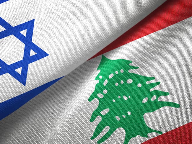 Bandera de Israel y el Líbano. I Foto: Getty Images.
